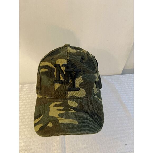 NY Baseball Hat Camouflage Camo Baseball Hat New - Picture 1 of 4